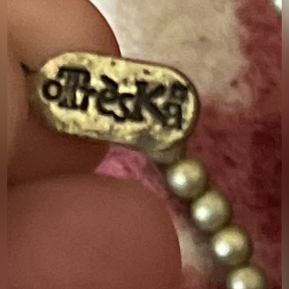 “Treska” vintage Boho Style Memory Wire Coil Necklace, enamel, stones,wood beads - Picture 3 of 8